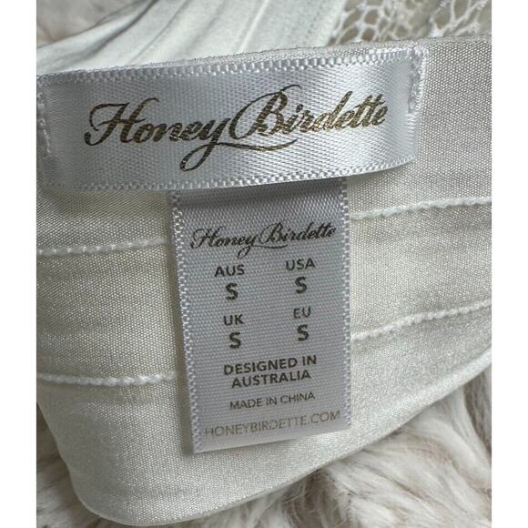 RARE🔥 Honey Birdette AXL🤍 White FULL 4 Piece Set 32DD, S, S Thong & Brief - Picture 13 of 16